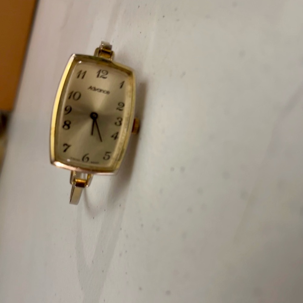 Advance Gold Tone Latch Closure Ladies Analog Watch
